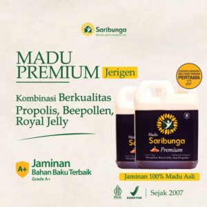 Madu Murni Asli 100% Premium 500gr/1000gr Dengan Beepolen Royal Jelly dan Propolis Herbal