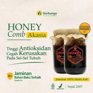 Honey Comb Acacia Saribunga - Sarang Madu Hutan - Madu Sarang Alami 100%