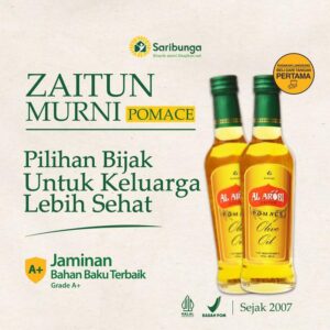 Al Arobi Minyak Zaitun Pomace Untuk Dimasak dan Dioles Pemakaian Luar