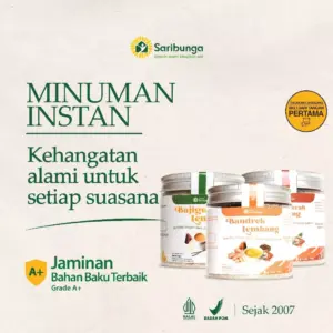 Minuman Hangat Khas Lembang SARIBUNGA - Jahe Merah - Bandrek - Bajigur Grade A+