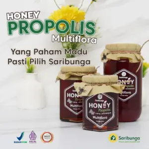 HONEY PROPOLIS SARIBUNGA – Madu Murni + Propolis Grade A+ untuk Perlindungan Alami Tubuh